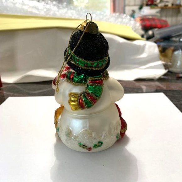 Yankee Candle Christopher Snowbrite Hand Blown Glass Ornament - Picture 4 of 7